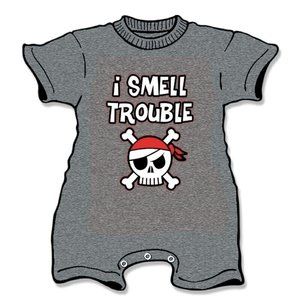 I Smell Trouble Baby Baby Romper One Piece Jumper Bodysuit - NEW Fast Ship